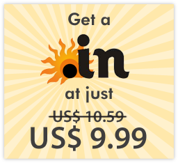Get a .in at just $9.99